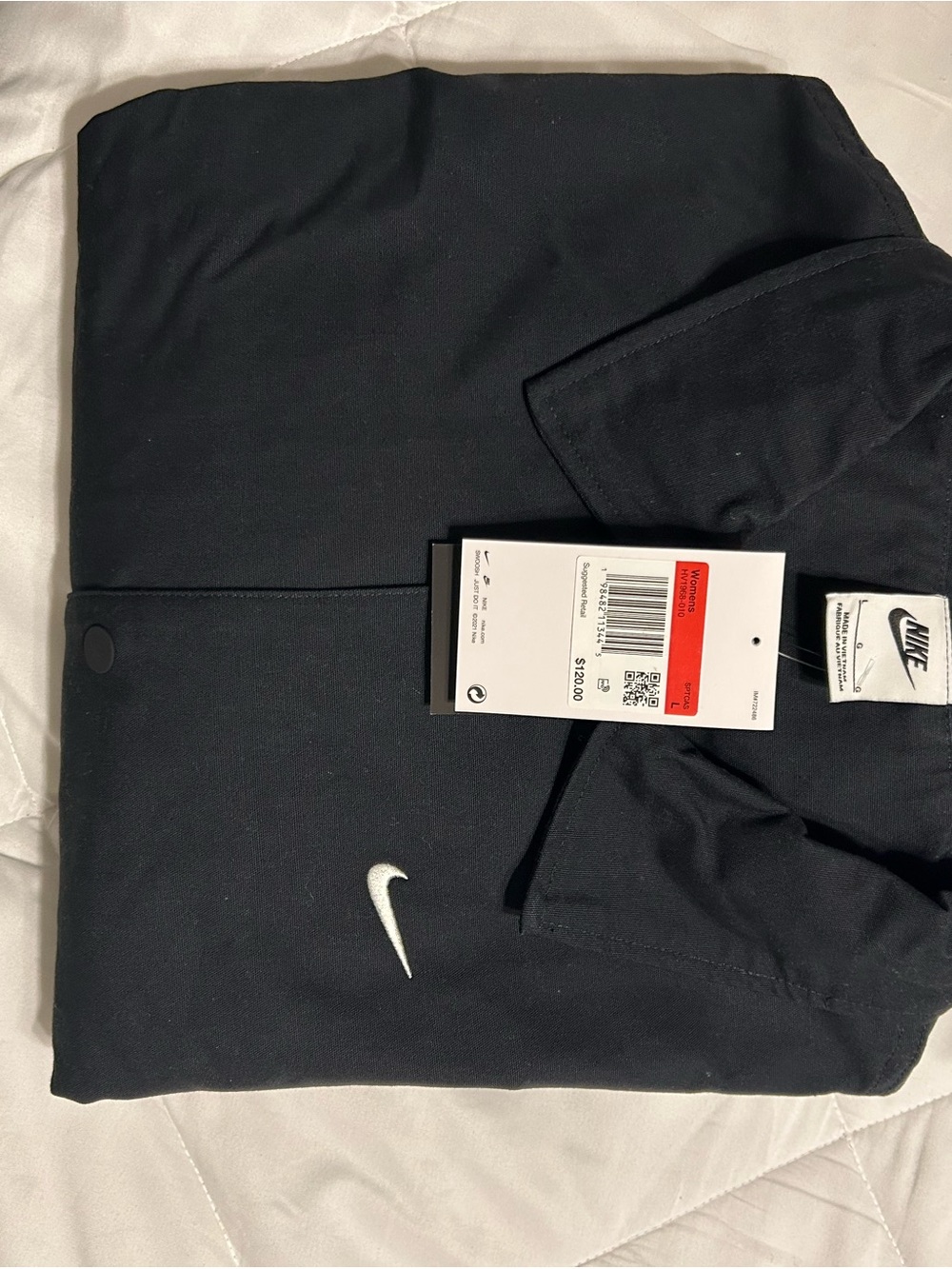 Nike Black  Jacket with White Swoosh